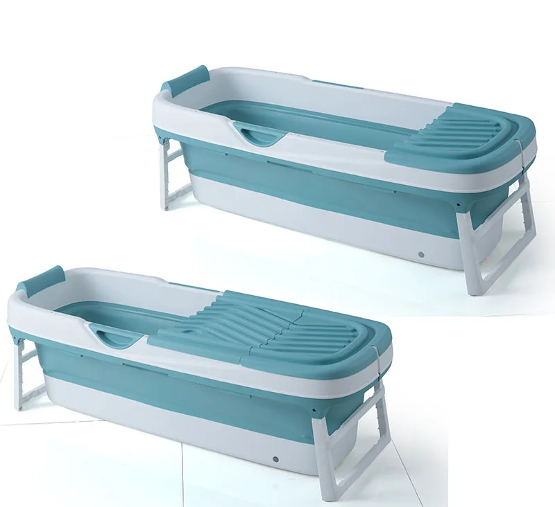 Hot 158CM Extended Bath Tub Portable Folding Bathtub PP TPE Plastic for Adult with Massage Base and Cover Optional
