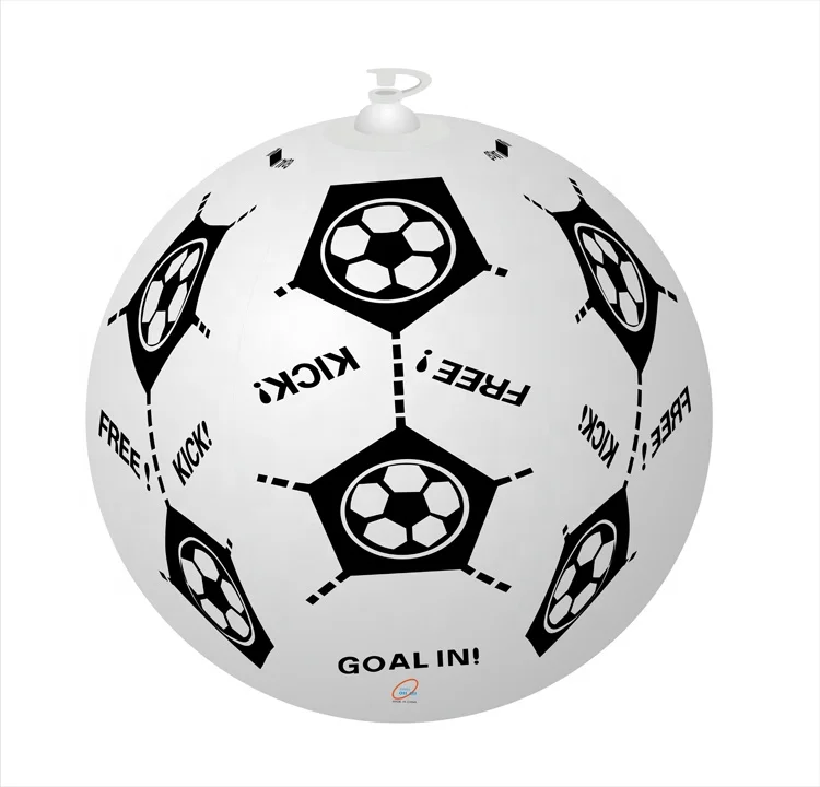 Inflatable PVC Soccer Ball Customized Logo football Eco -friendly plastic blow up football for kids Promotion toys beach ball