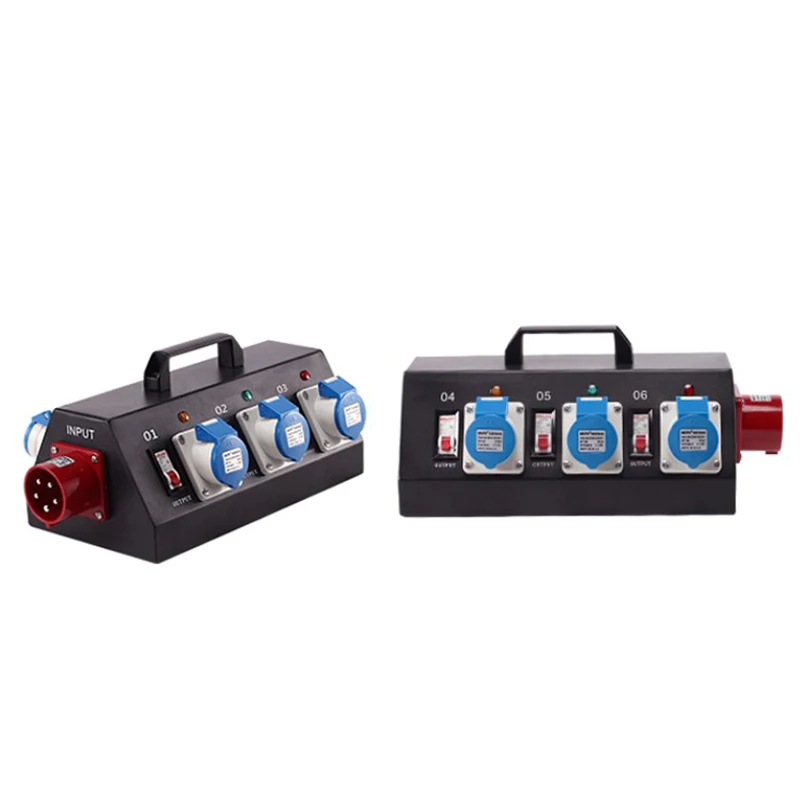 Plastic industrial socket box industrial plug-in power cabinet LED screen performance distribution aviation plug-in stage box