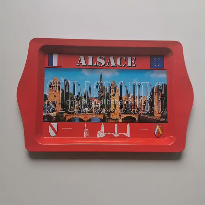 home decorative metal  decorative tin tray,  small tin coin tray