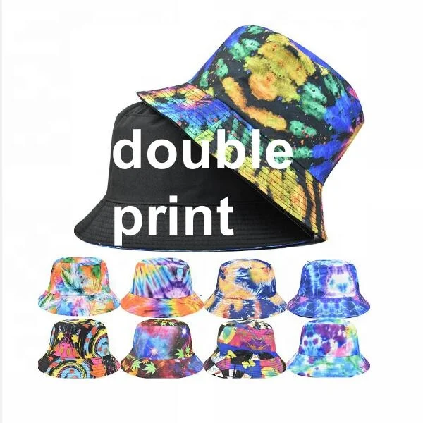 OEM custom printed bucket hat street graffiti souvenir cap reversible bucket hat