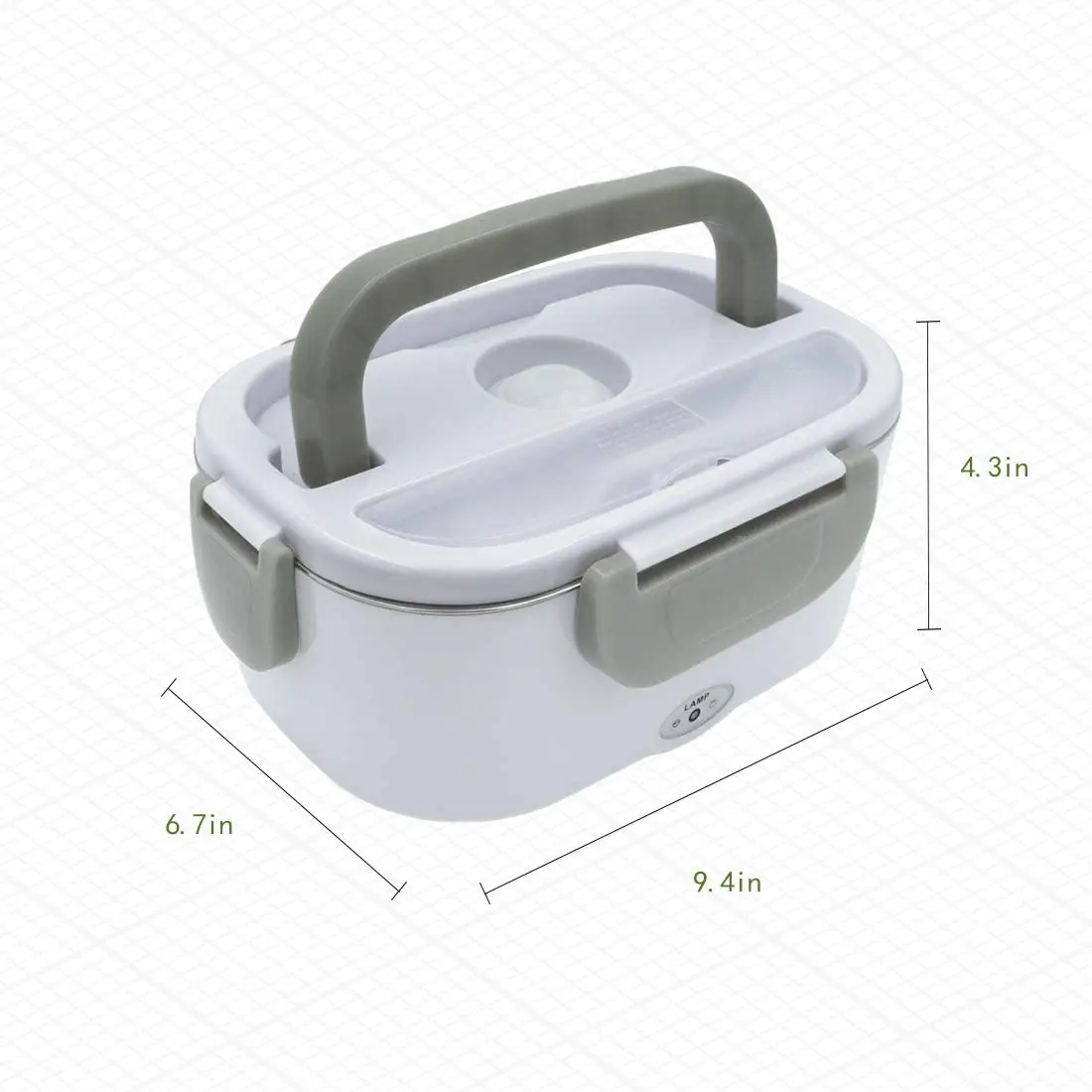 Electric Lunch Box 1.5L 40W Portable Food Warmer Bento Box for 110V Home, 12V Car, 24V Truck,
