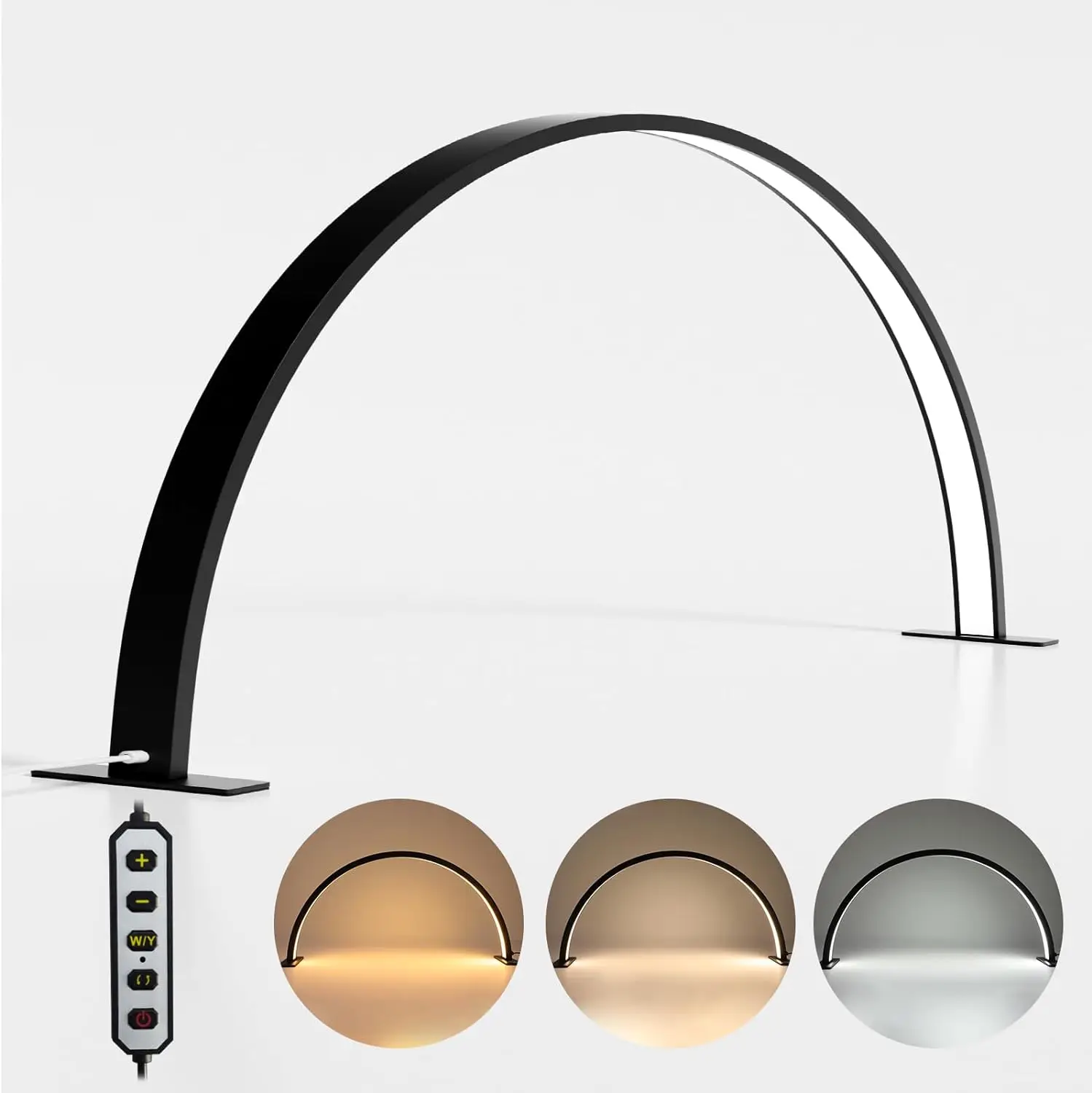 30 inch Arc Half Moon Light Led Table Nail Lighting Lamp with Rhinestones for Beauty Salon Half Moon Nail Desk Lamp