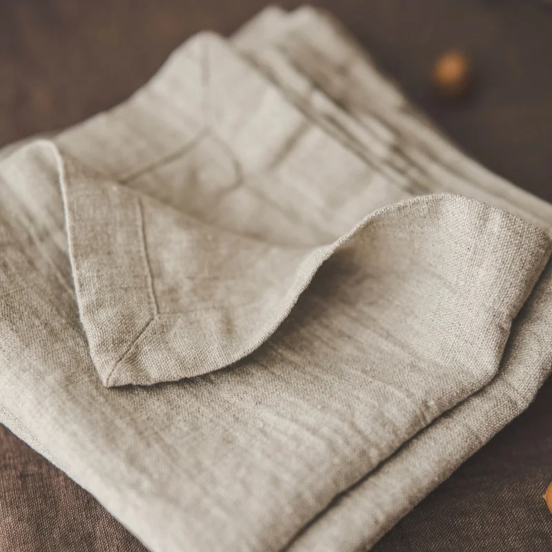 LY-Wholesale custom French restaurant wedding dinner hemstitch events cloth linen 40*40 table napkin