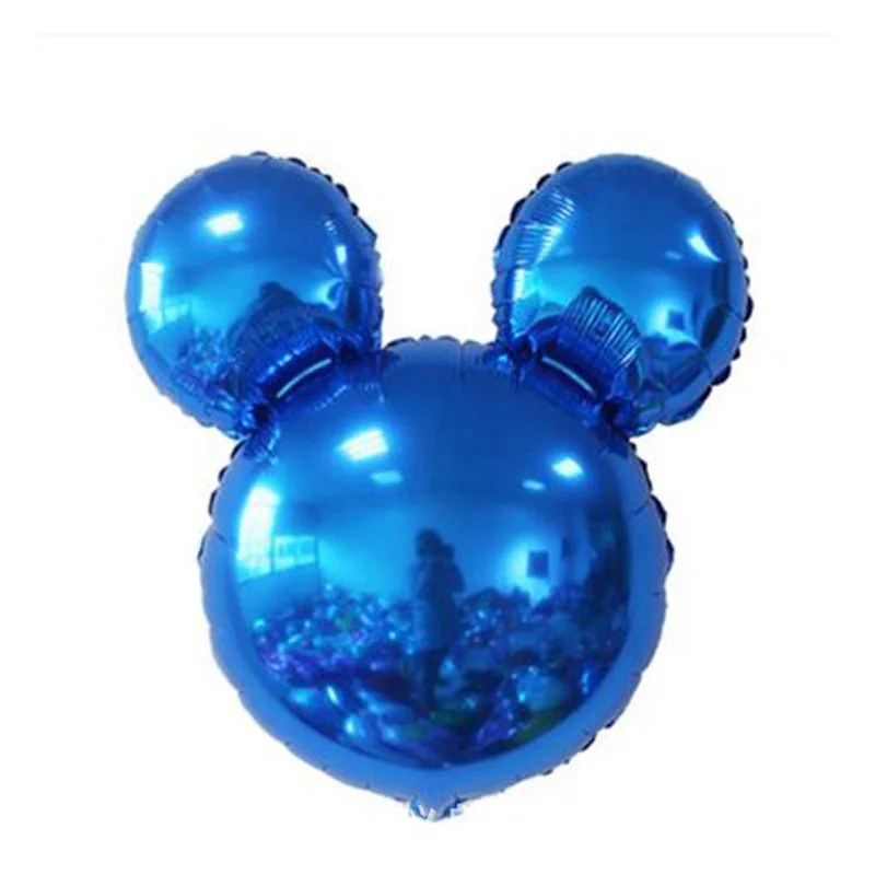 Pretty Monochrome Cartoon Mouse Head Shape Aluminum Foil Balloons For Decoration