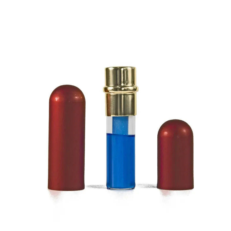 High Quality 5ml Aluminium  Essential Oil Perfume Reed Diffuser Bottle metal nasal inhaler aromatherapy bottle with cotton strip