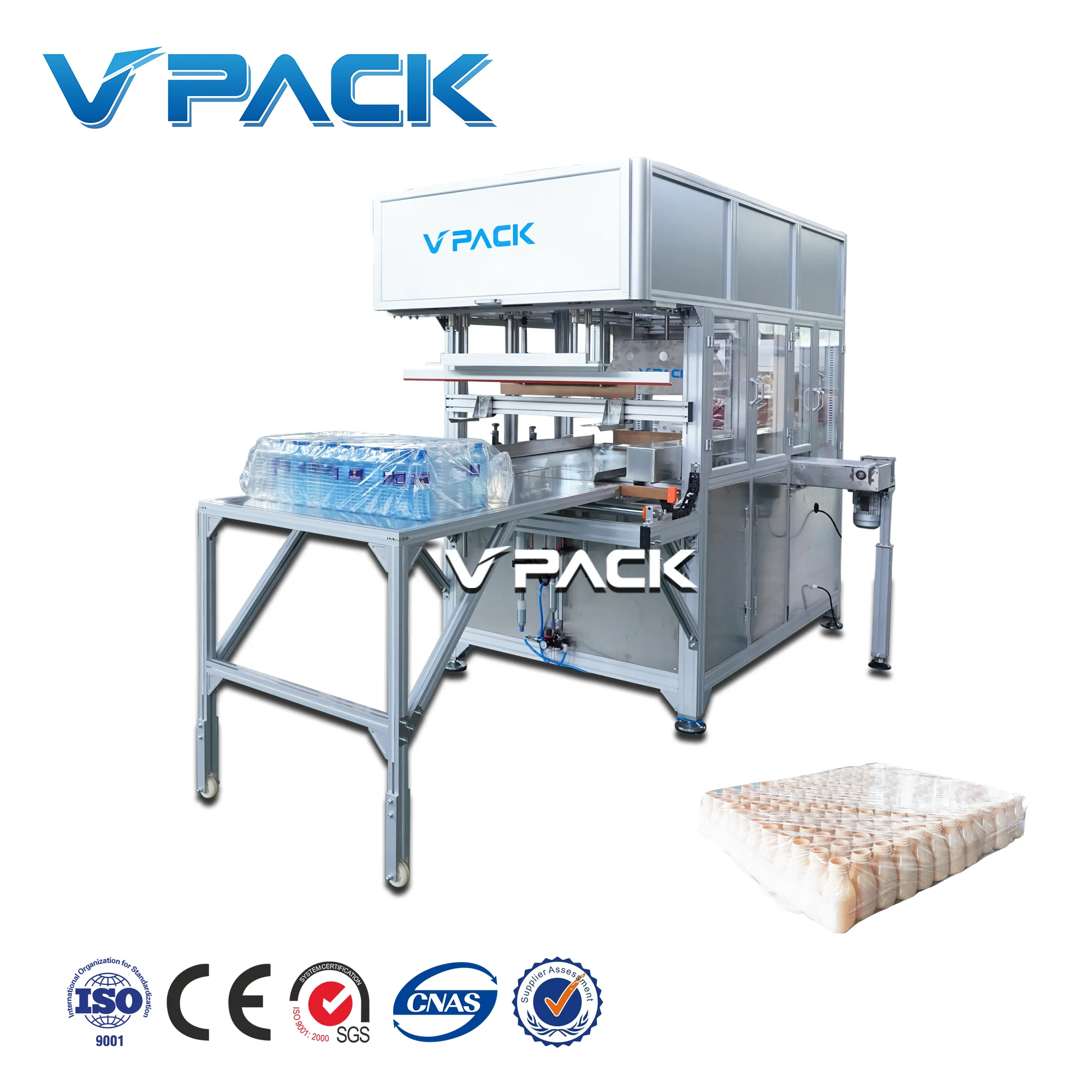 Empacadora de botellas vacias/colocador/linea de production de agua/plastic empty bottle bagger bag packing machine VPACK