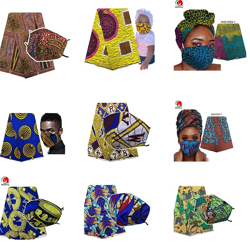american wax fabric ankara ma sk face fabric african print mas k silk fashion fabric in stock