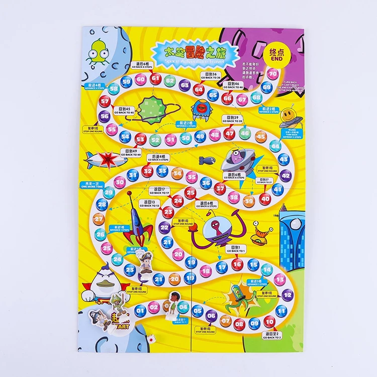 Hot sales customized children puzzle game printing colorful family board game