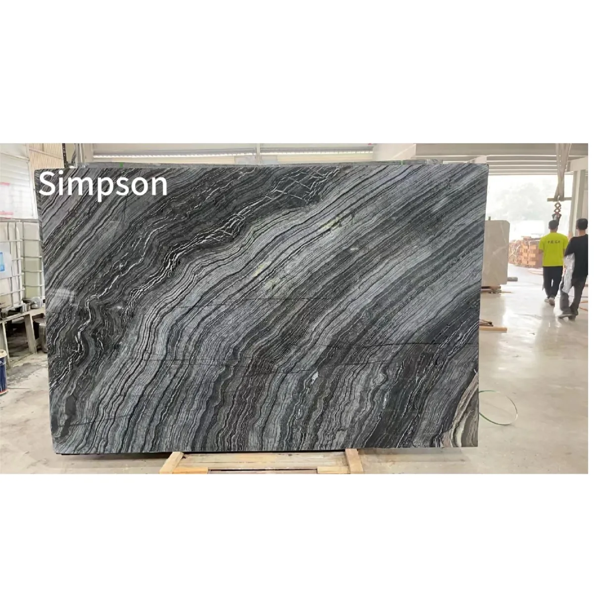 China Antique Wood Marble for Wall Tiles Black Wooden Forest Marble