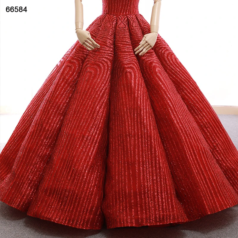 Jancember RSM66584 2021 New 12 Years Old Girls Newest Style Red Elegant Vintage Bridal Wedding Gown