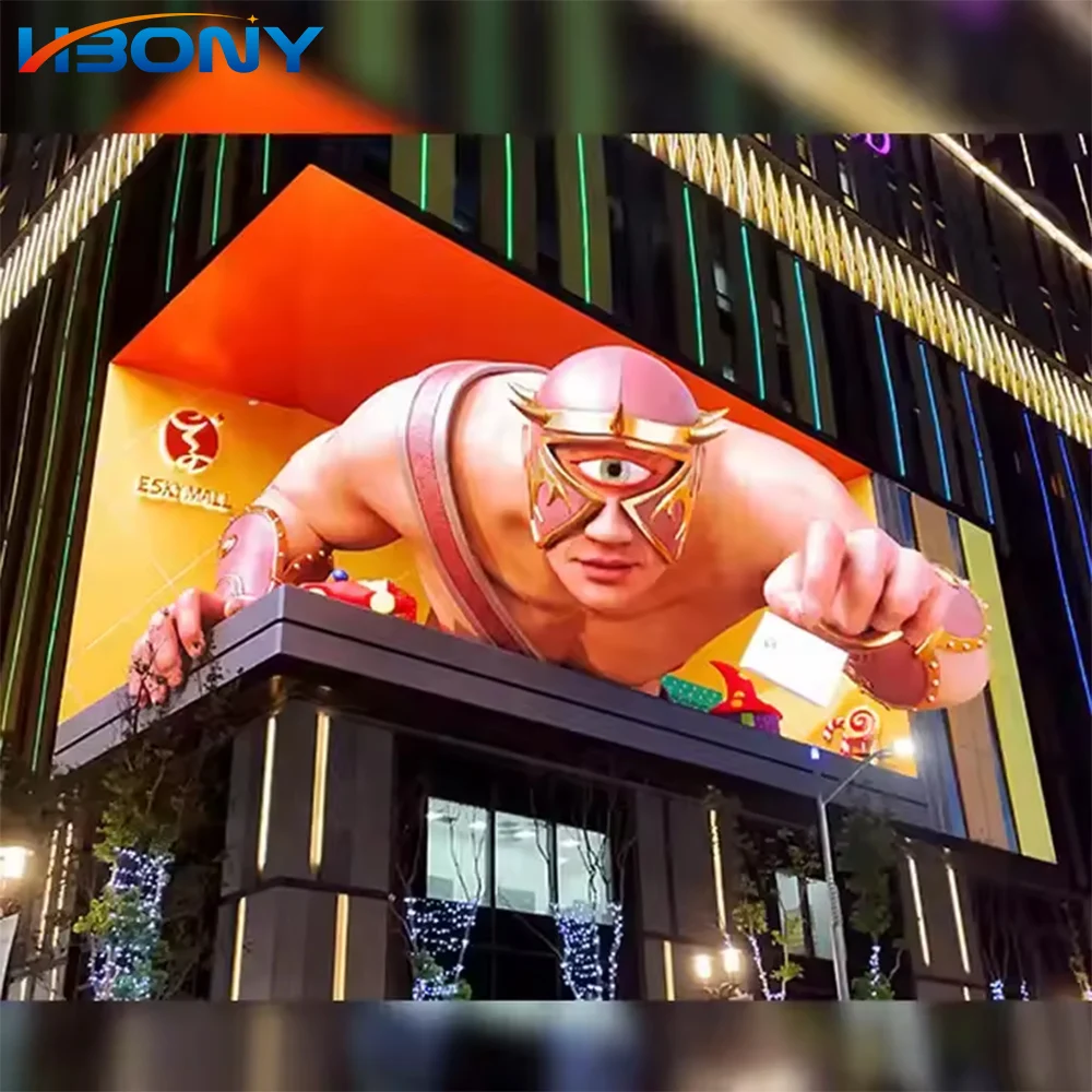 P8 Good Wide Viewing Angle Customized Easy Installation Outdoor Big Commercial Advertising Led Display Screen/ Video Wall