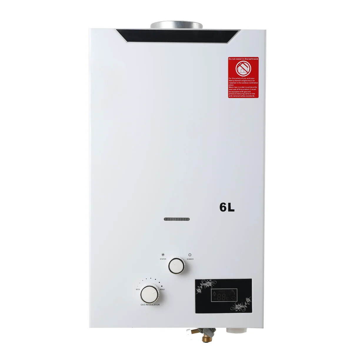 New Arrival 6L 12kw Geyser Rv Parts Instant Outdoor Tankless Wall Mounted Stainless Steel Propane Smart Gas Water Heater