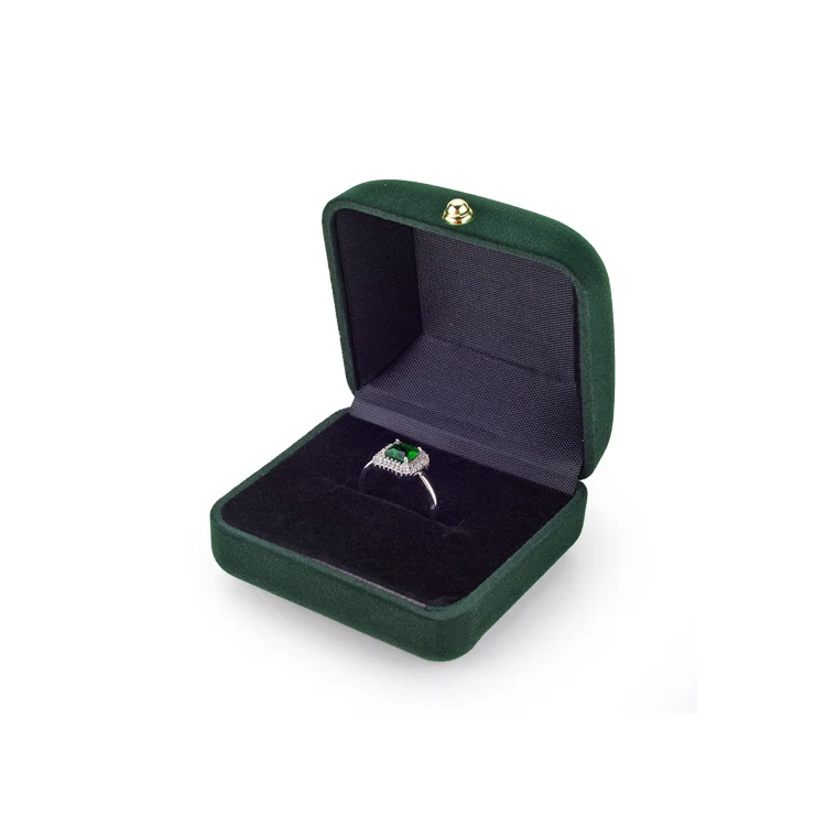 Factory wholesale atrovirens pearl necklace box velvet luxury  jewelry box