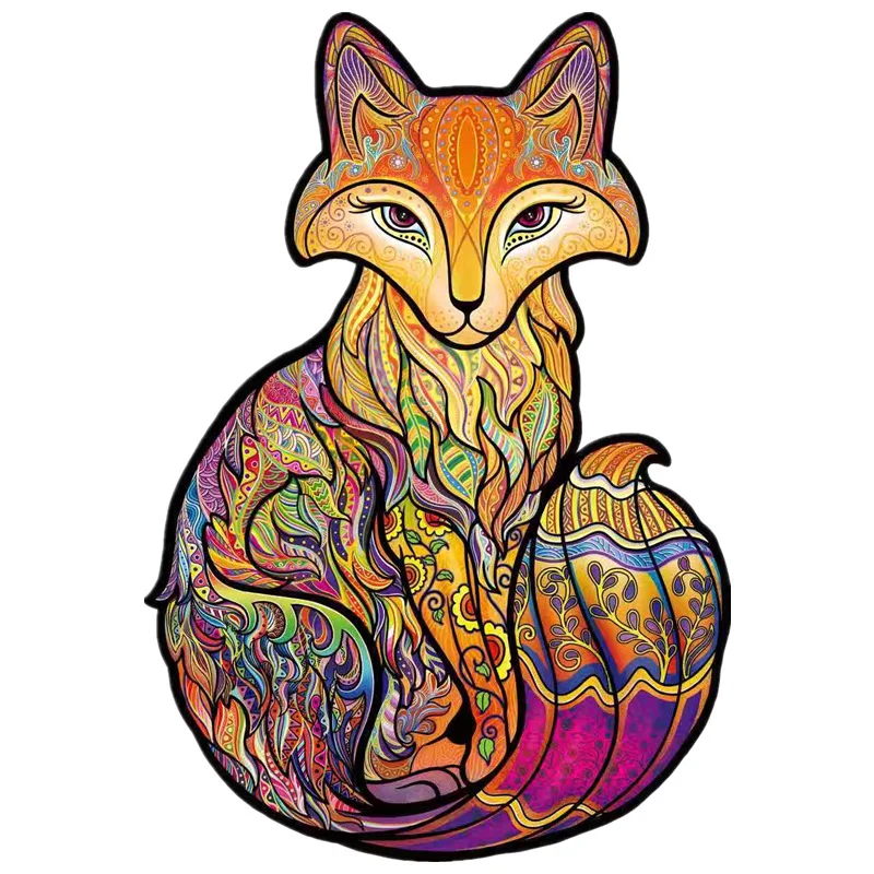 New Arrival A5 Size Wooden Puzzle Unique Animal Shape Puzzle Game Animal Wooden Jigsaw Puzzles For Adults