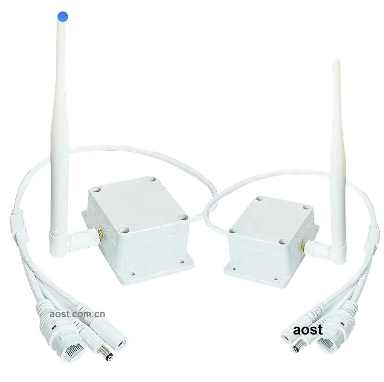 1 to 1 Long Distance 1KM Wireless WIFI transmission sender AP Receiver Plug and play wire IP PTZ IP Camera Ethernet KIT
