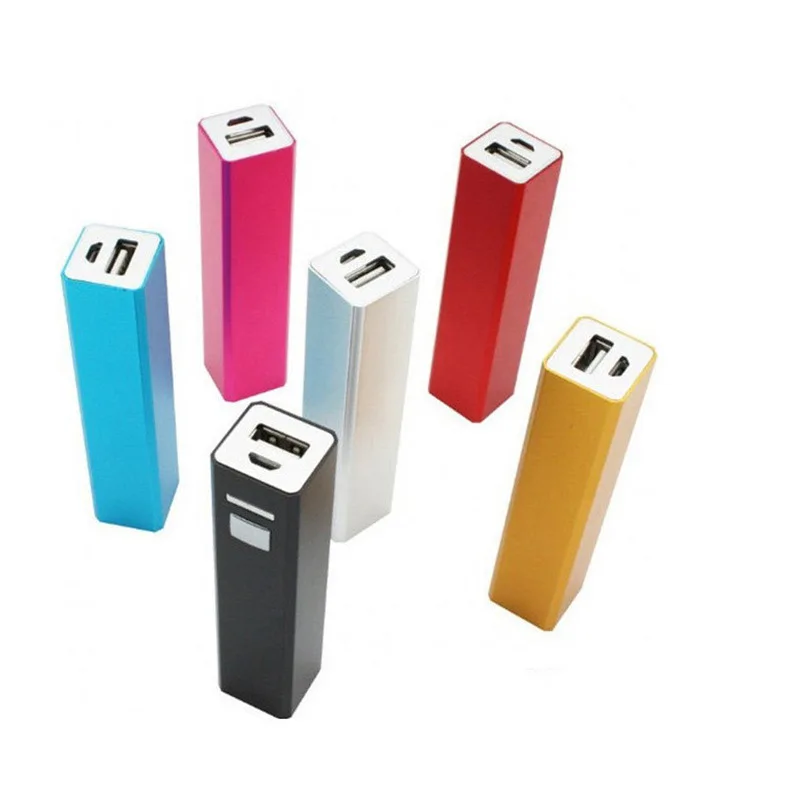 Square tube emergency charging bank mobile power supply Square metal charging bank portable can be printed gift LOGO