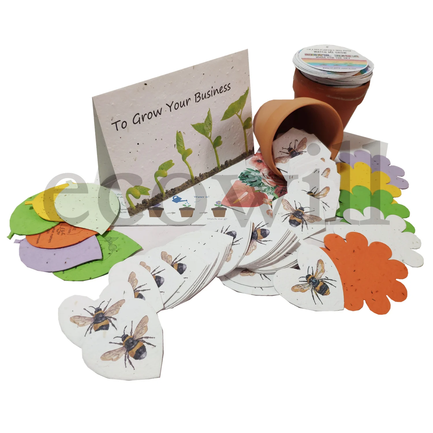 Поздравительная открытка из бумаги с растительными семенами из растений, с растительными травами, семена овощей