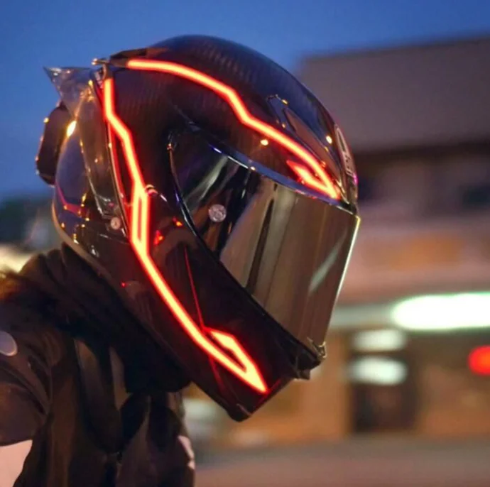 
Motorcycle Helmet EL strip light EL Tape Safety Glowing Tape for Helmet Led Strip Factory direct price Wholesale 