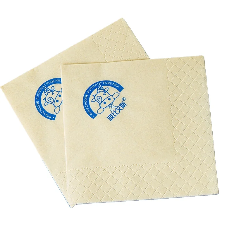 Custom Label straw pulp custom dinner napkins yellow custom airlaid napkins paper napkin