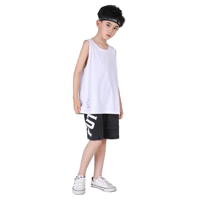 
TILANI 2021Spring and Summer Europe and America High Street Washing Water Popular Brand Men and Women Children Vest T-shirt Tops 