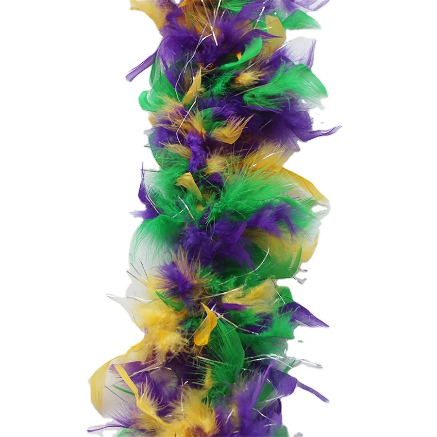 45 г 2 ярда Искусственное перо удаа цветное на Хэллоуин желтое зеленое фиолетовое чандель для