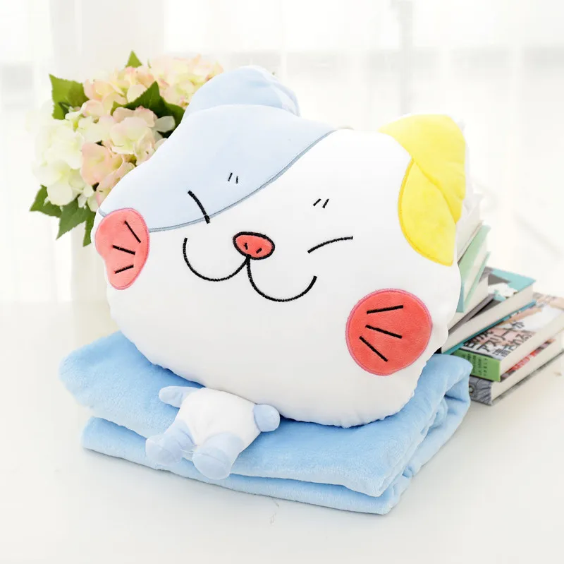 Cute Soft  3 In 1 Anime Pillow Toy Stuffed Adult And Kids Animal Pillow Blanket