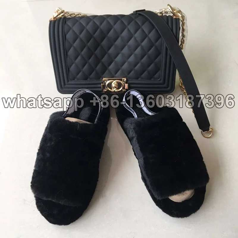 Factory Wholesale Winter Sheepskin Slippers Lamb faux Fur Slippers For Women