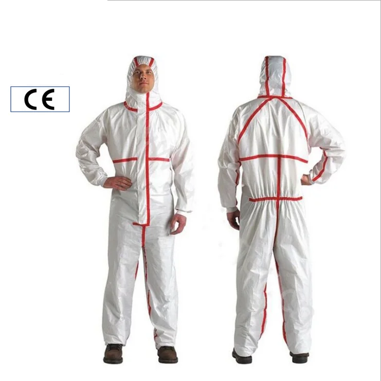 Factory wholesale chemical protection jumpsuit custom coverall disposable coverall with EN 14126