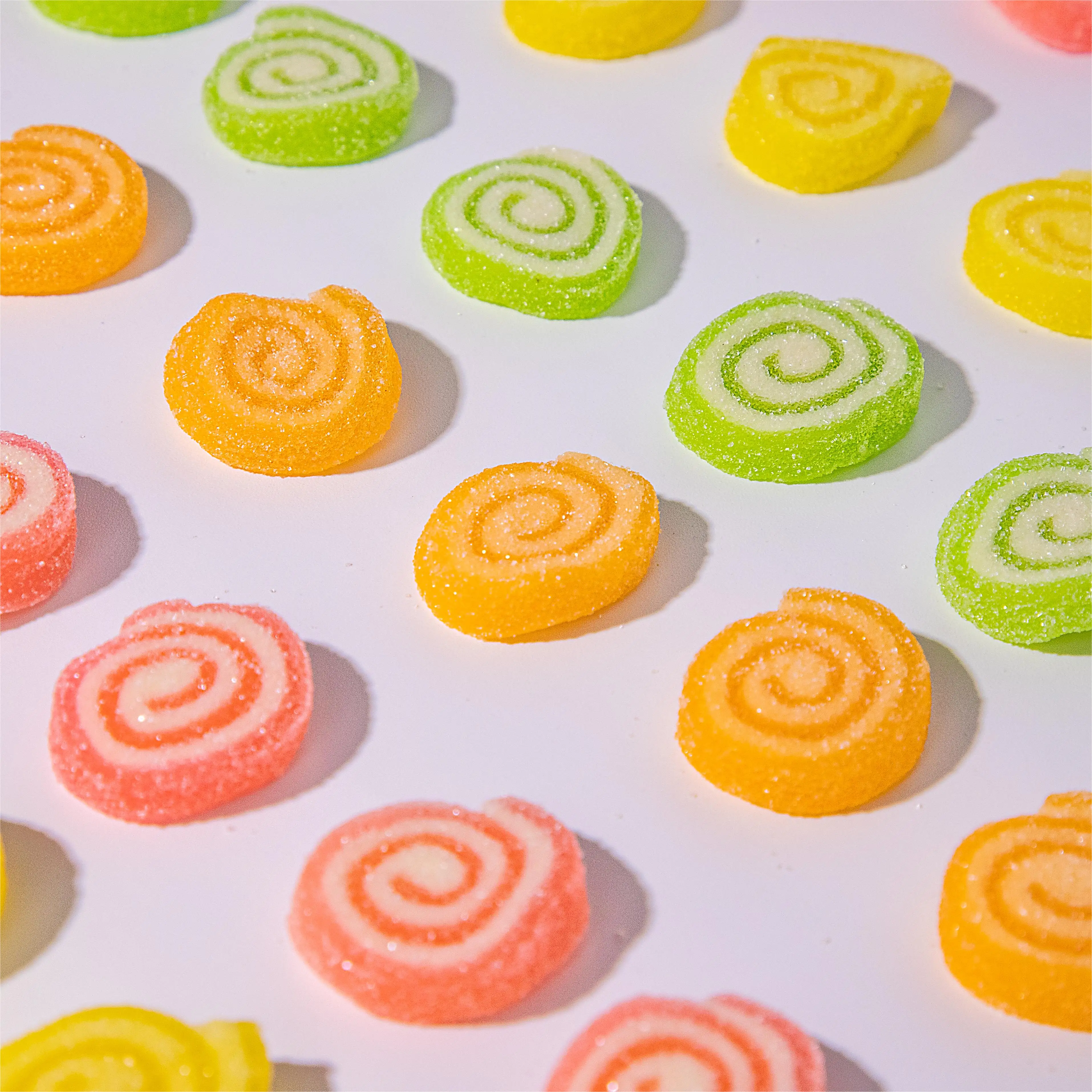 Wholesale Bulk Halal Sugar Coated Customized Circle Shaped Gummy Candy