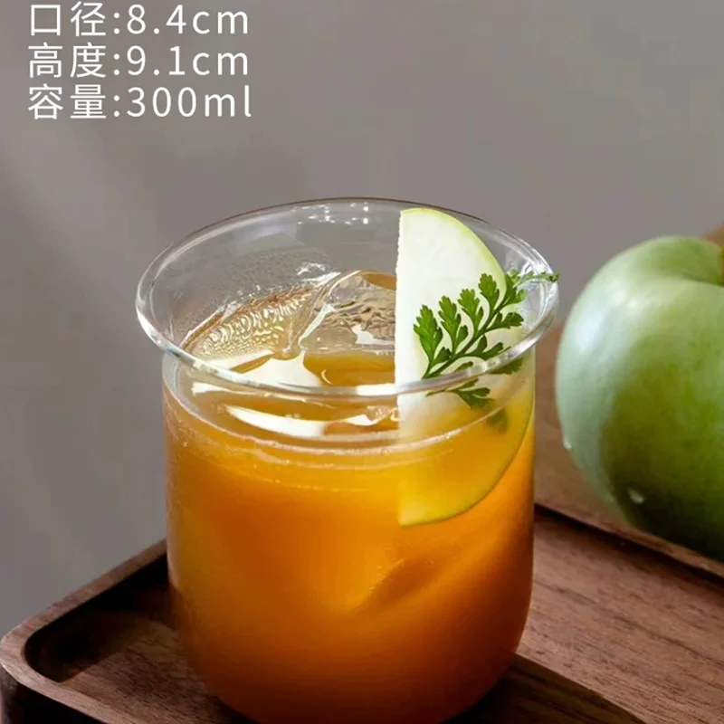300ml Promotion Classic Beer Glasses Mugs Wide Mouth Iced Coffee Glass Printed Cups For Drinking