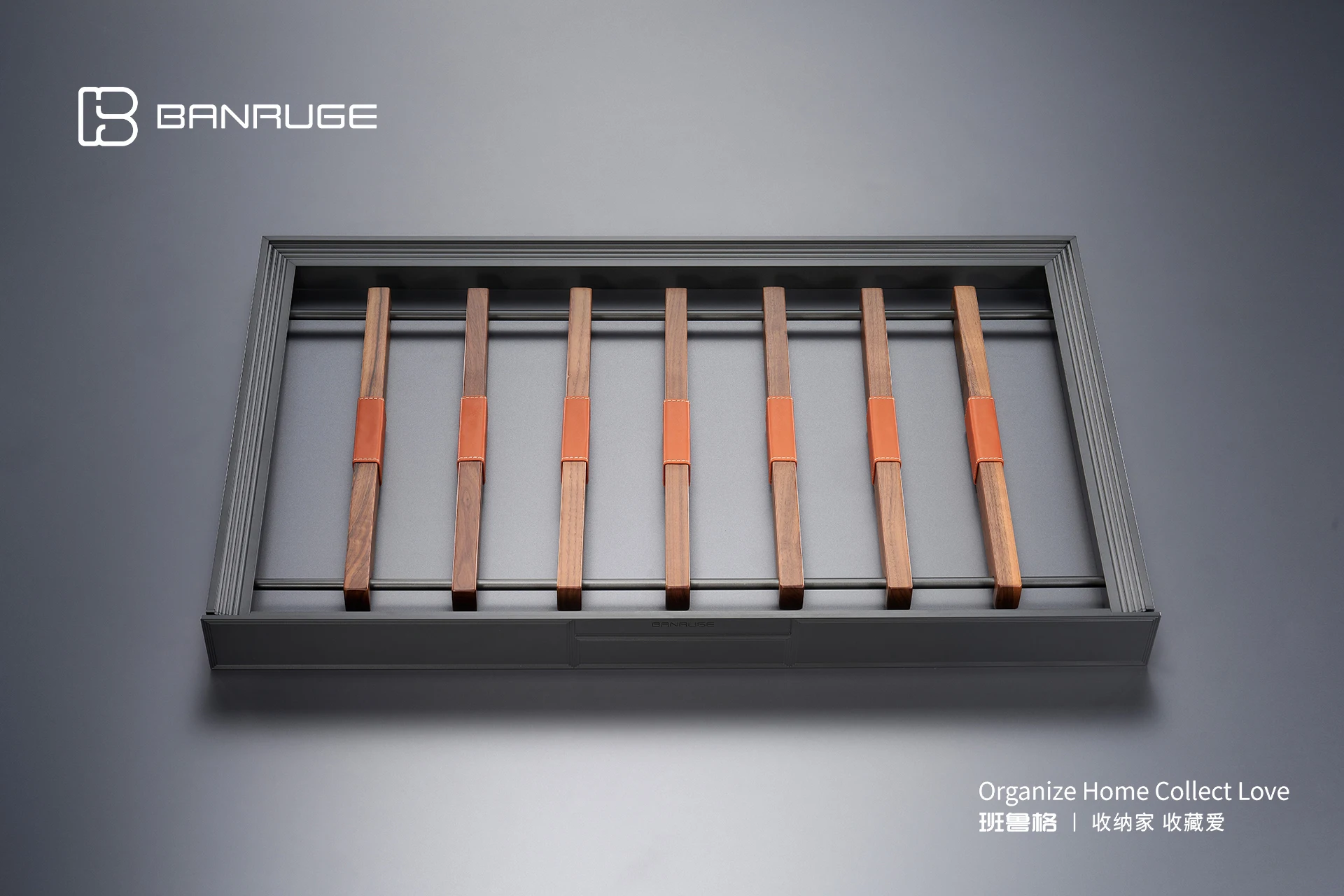 BANRUGE High-End Furniture Leather Wardrobe Closet Storage Pull Out Baskets Organizer Accessories