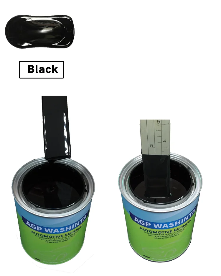 China Car Painting Supplier AG0113 International Black Car Paint Color For Luxury Brand Cars Repairing