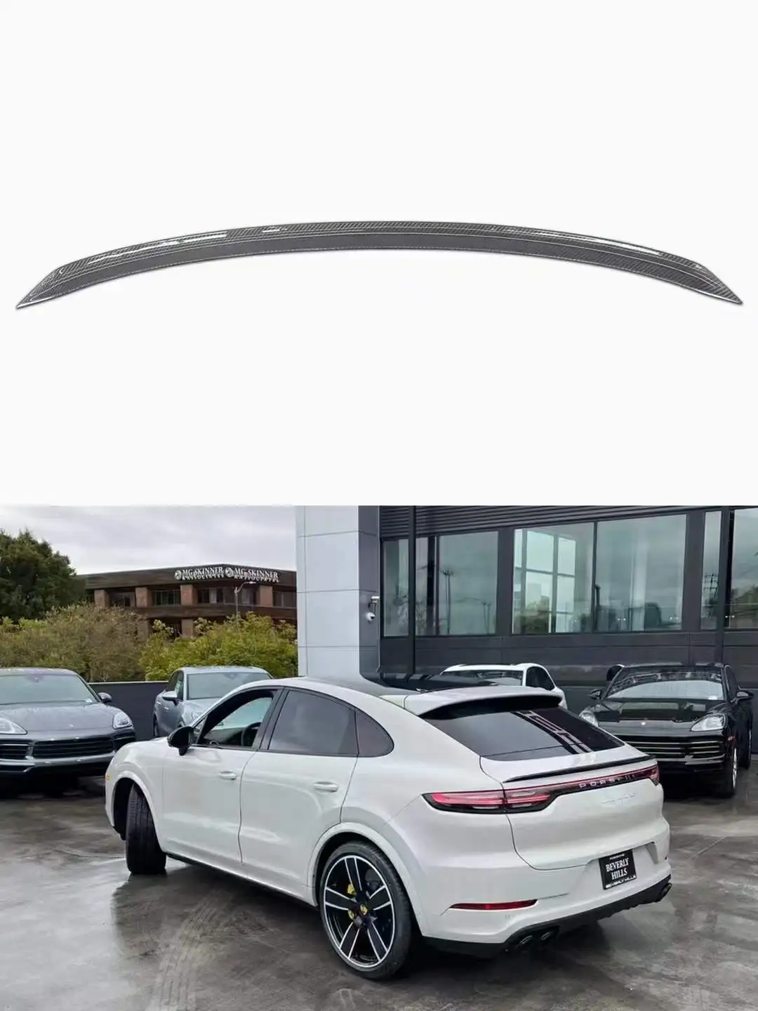 1 Pc Tuning Carbon Fiber Turbo Spoiler Automotive Parts For Porsche Cayenne Coupe 9Y0 2018-2024