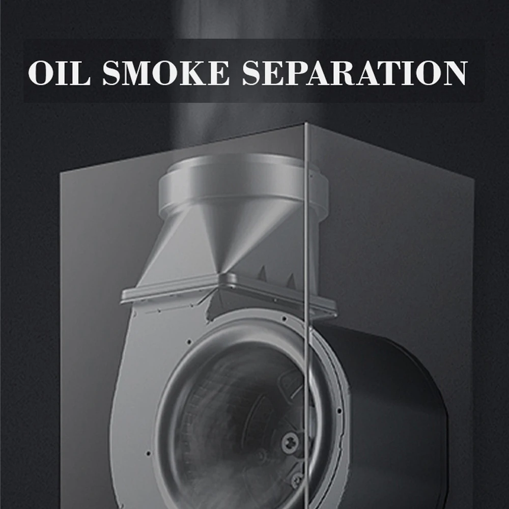 Gexiang Factory Home Wall Mounted Customized High Quality Windswept Black Kitchen Range Hood