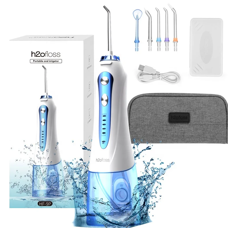 Factory supply 5 modes cordless water jet flosser 2500mAh Battery operated Dental Flosser Electric portable Oral Irrigator