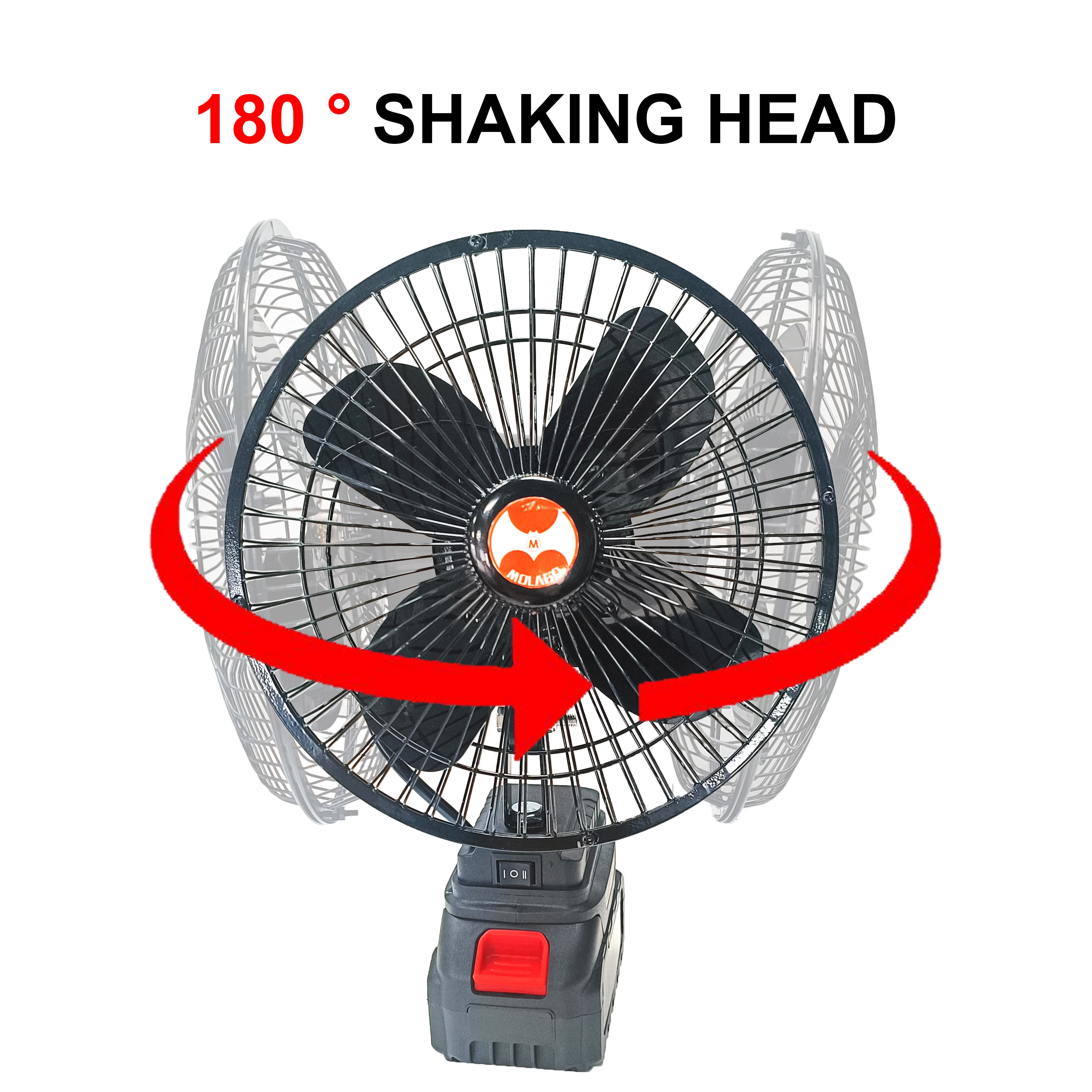 2024  4 8 12 inch Fishing Picnic  portable outdoor fan Metal   lithium battery fan