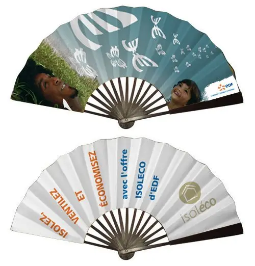 Custom logo portable hand held bamboo fan custom printed folding handfan factory Price 21/23/26.5cm