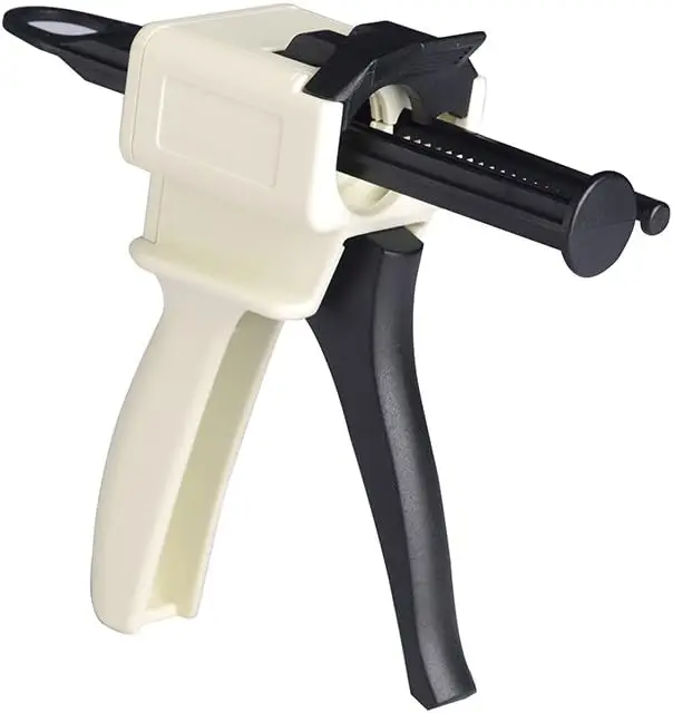 SJ Dental Dispenser Gun 1:1/2:1 Cartridge Silicone Rubber Impression Mixing Dispenser Delivery Gun AB Dispensing Gun