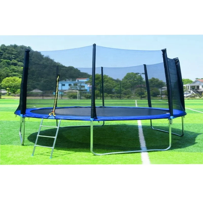 Funjump Quality Guarantee 8FT 10FT 12FT 14FT 15FT Big Round Kids Sport Play Trampoline with Basketball Hoop