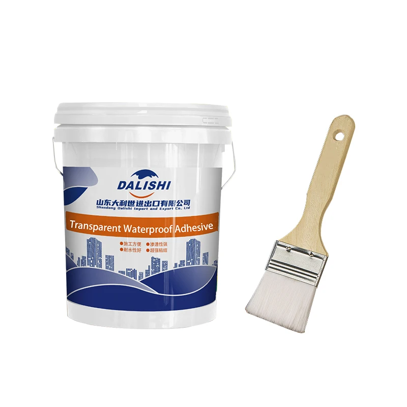 Transparent waterproof adhesive with good film formation and strong adhesion waterproof coating for interior and exterior walls