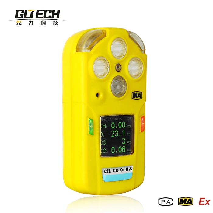 Portable Multi Gas Detector EX O2 H2S NO2 CH4 NO SO2 CL2 NH3 PH3 HCL O3 Carbon Dioxide CO CO2 Gas Detector