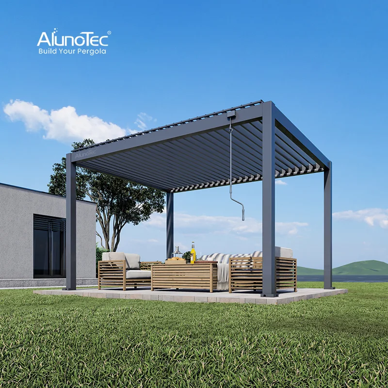 Luxury Modern Outdoor Aluminium Waterproof Louver Roof Metal Garden Pergola