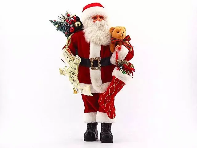 Newest Luxury Doll Decoration Accessories Red Plush Christmas Santa Claus Popular Doll Decoration Party Toy Celebration