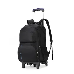 Primary school students custom waterproof wheeled detachable backpack luggage trolley bags