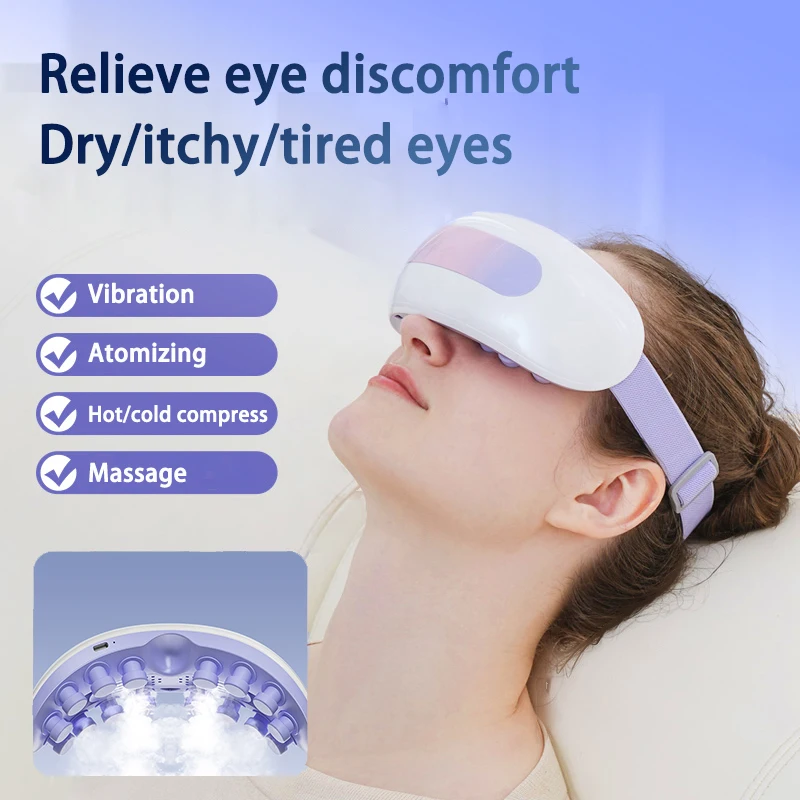 Intelligent Eye Massager Foldable Design with Heat and Vibrating Features Health Care Equipment for Eye Wellness