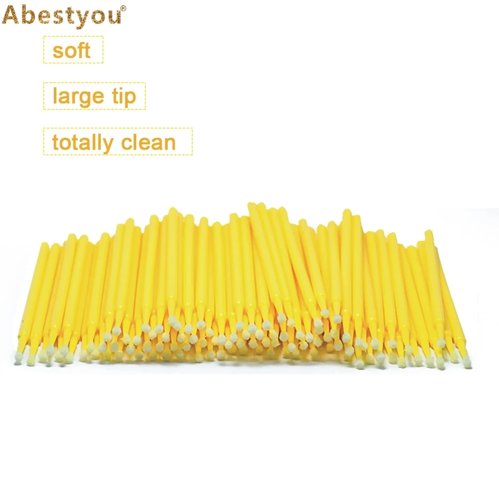 Abestyou MicroDurable Disposable Eyelash Extension Individual false eyelash Applicators Mascara Brush Eyelash Glue Cleaning Tool