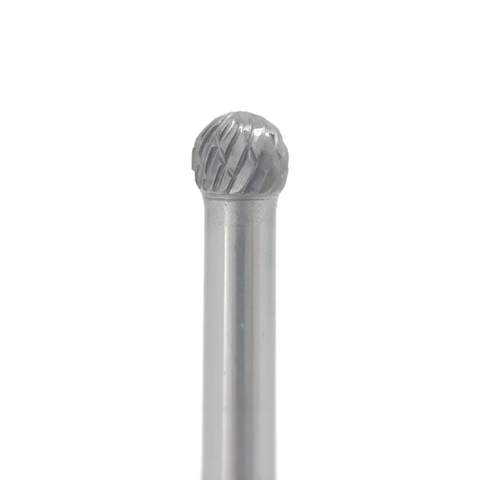 Economic CNC ball round shape D0806 D-2 metal grinding high helix carbide burrs