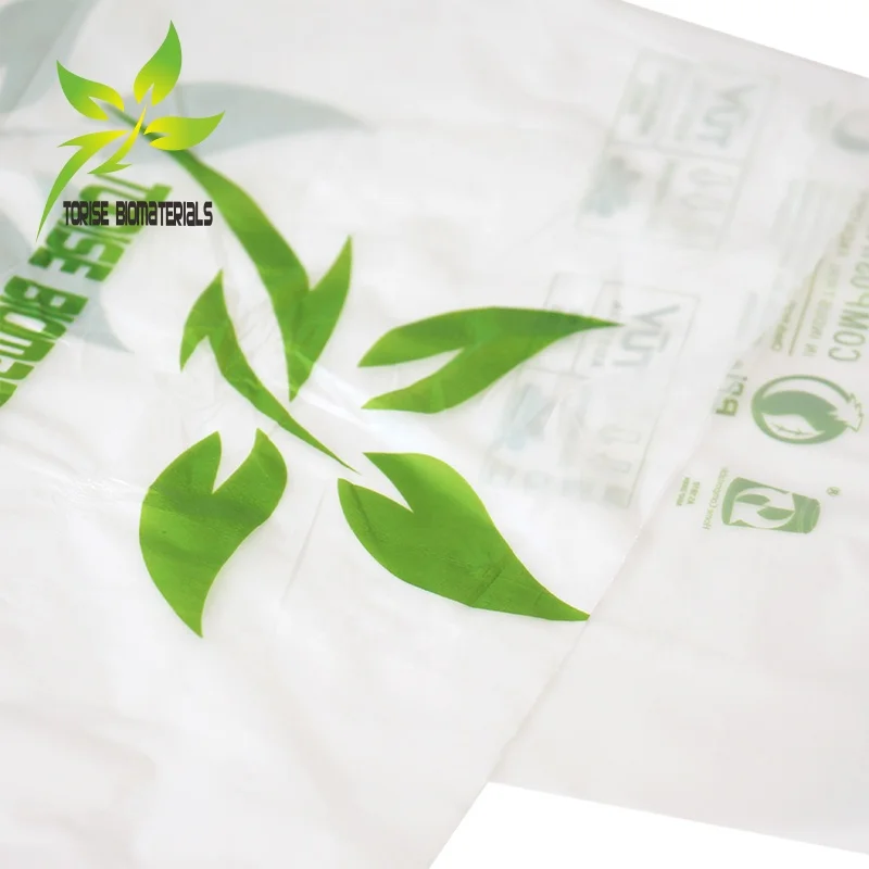 Bulk Reusable PLA Biodegradable & Compostable Shopping Produce Bags Plastic Fruit & Vegetable Packaging Bags on Roll