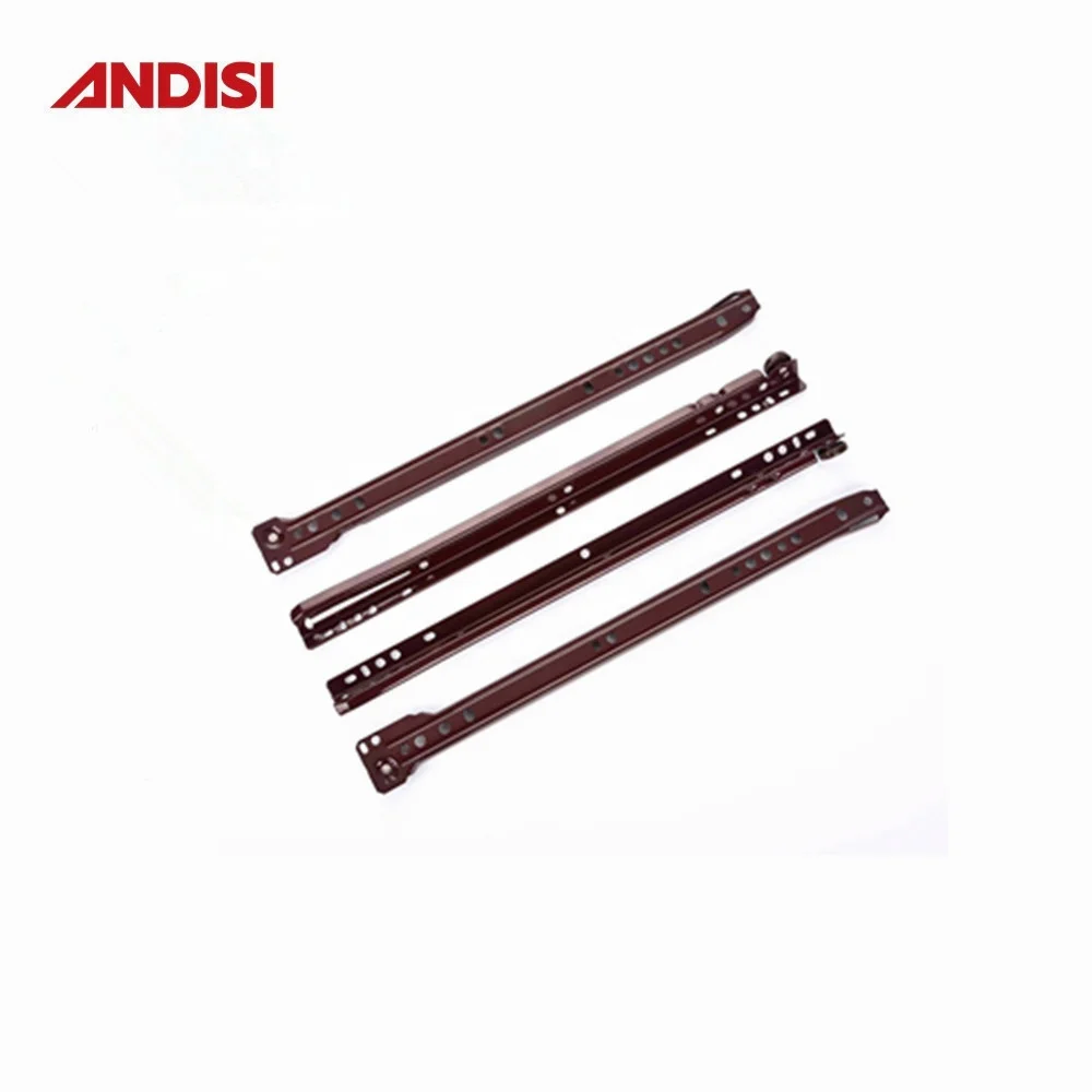 Table drawer runners rails for drawers 0.8/1.0/1.2 mm thickness powder coating nylon fgv roller drawer slide